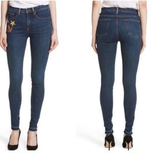 VERONICA BEARD Kate 10” Patch Skinny Denim Jean 25